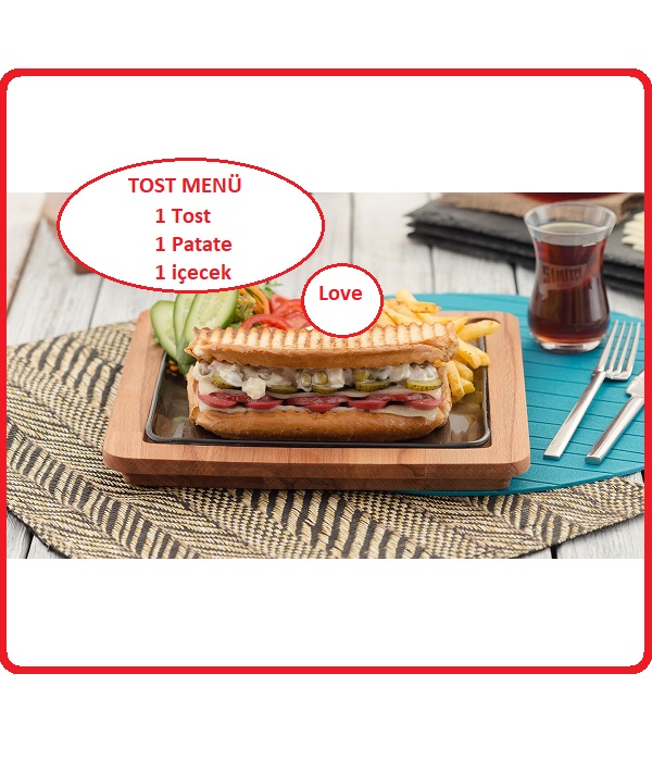 Tost Kaşarlı: Menü